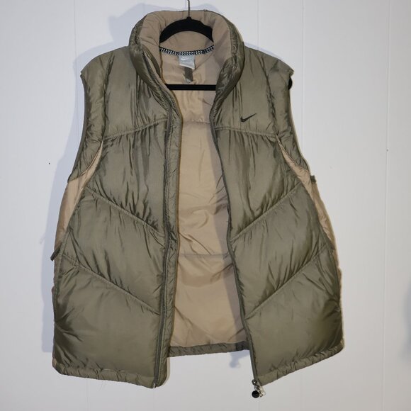 Vintage Nike Down Puffer Vest Olive – Men’s L - Picture 2 of 10